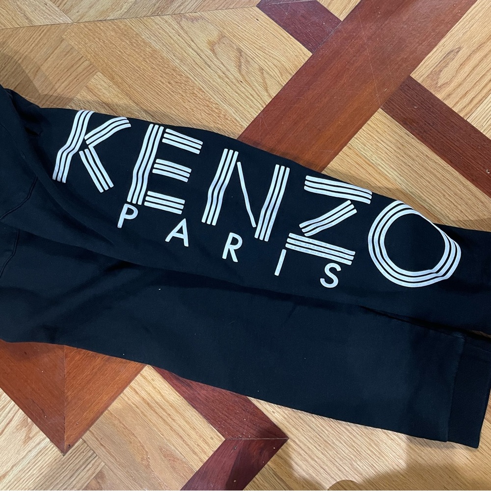 Kenzo Black Sweatpants with White Logo - Picture 6 of 6